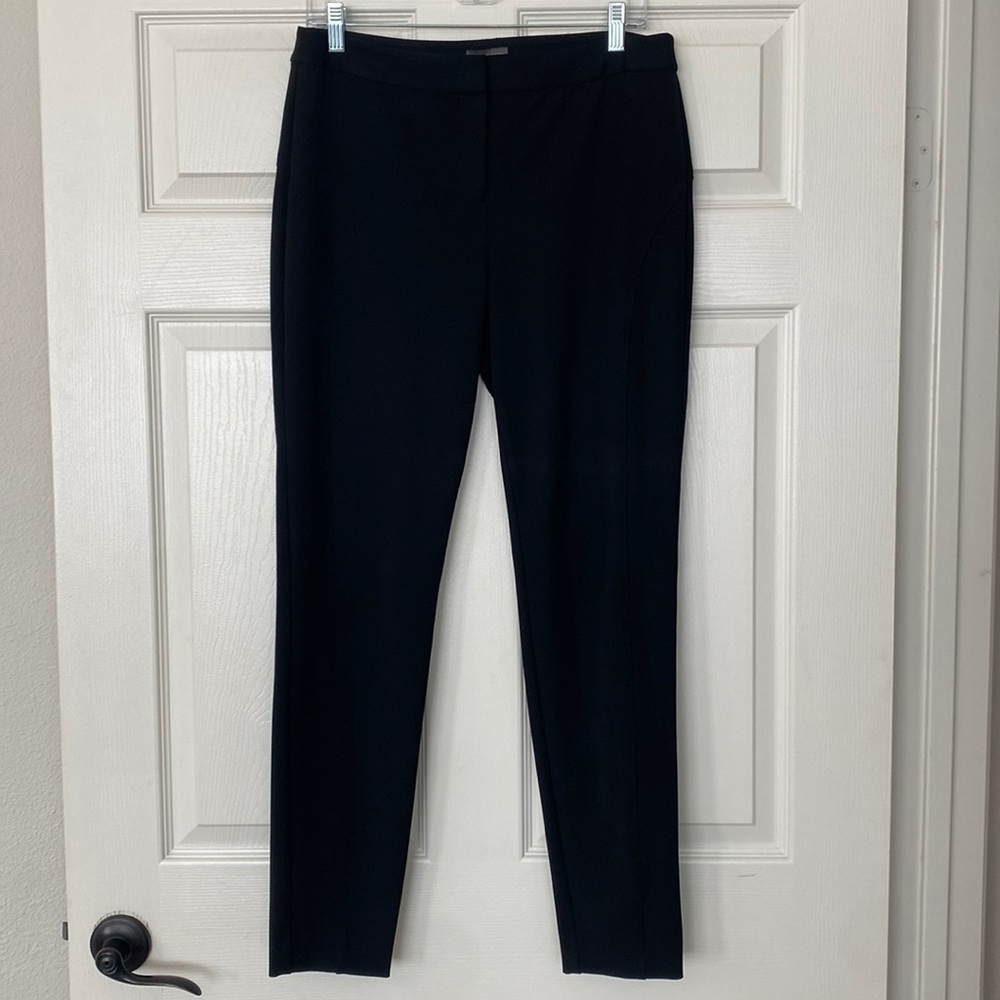 Vince Camuto black straight leg ponte pants, size 6